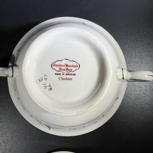 Vintage Theodore Haviland Clinton Cream And Sugar Set - Picture 7 of 14